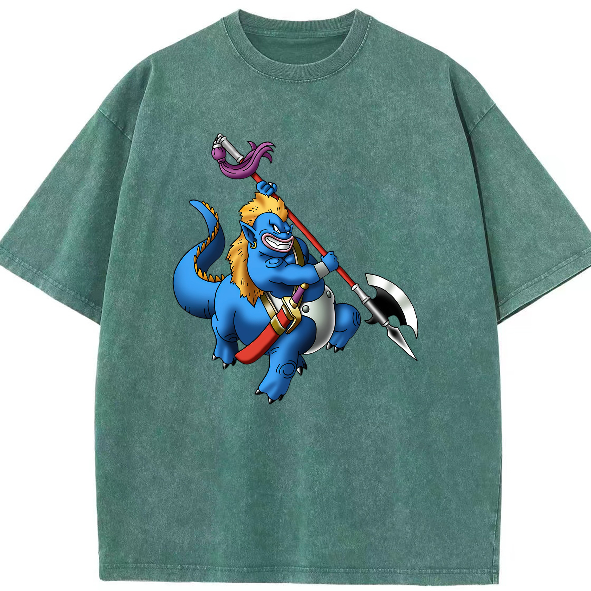 （画像用） ドラゴンクエスト Doragon Kuesuto Dragon Quest 綿100% ヴィンテージ風 半袖Tシャツ（フロントプリント）